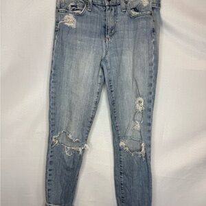 Joe's Jeans Blue Ankle Cropped Distressed